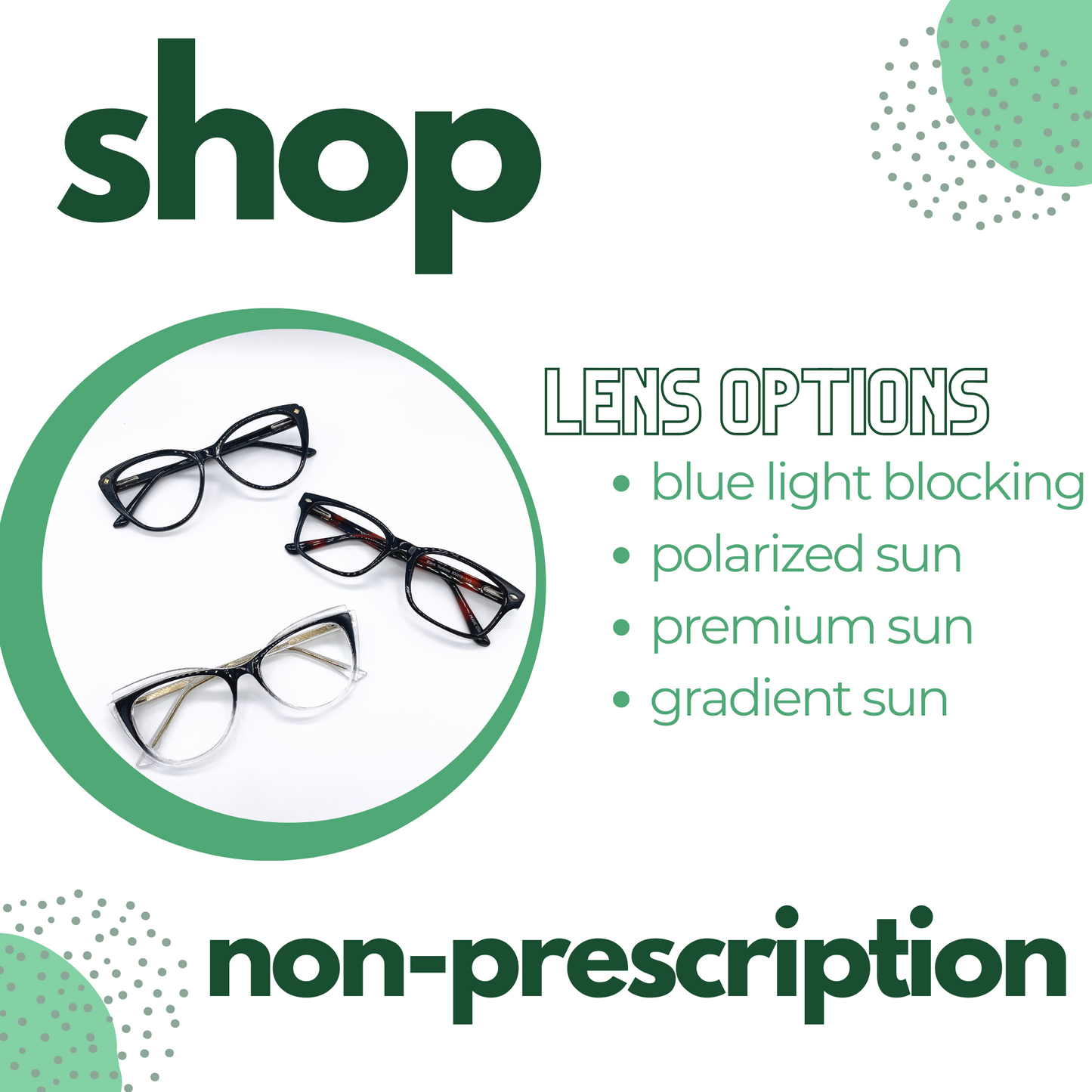 Non-Prescription Blue Light & Sun Lenses